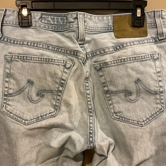 AG Everett Slim Straight Jeans Light Blue Faded Denim Size 31 33 W31 L33 31R - Picture 5 of 8